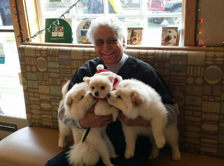 Dr. Kamal Wallia with dogs